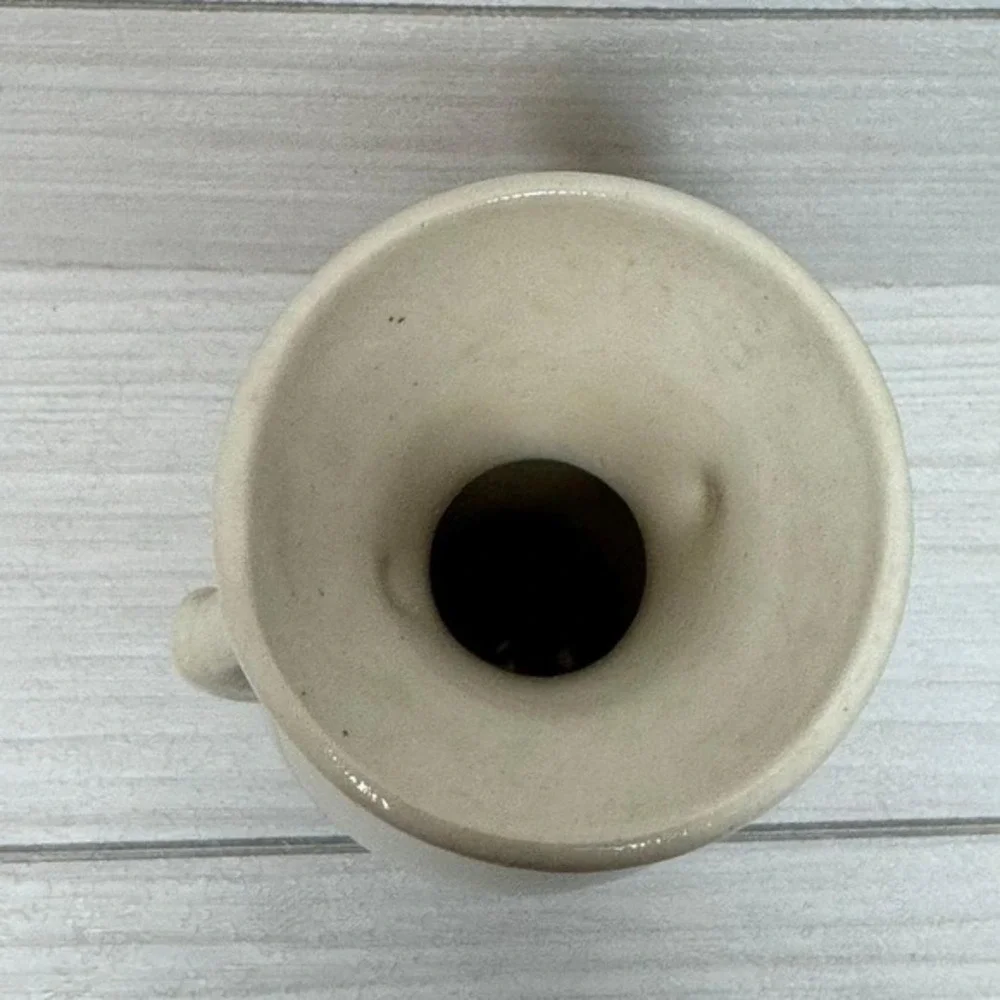 Vintage Floral Vase Ceramic Bud Vase with Handles Cottagecore Decor‎